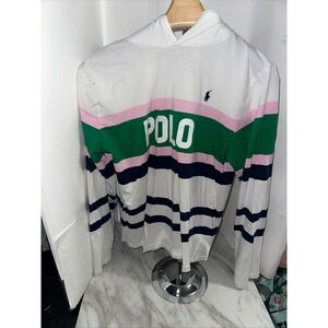 Polo Ralph Lauren Kids Striped Hooded Long Sleeve Shirt